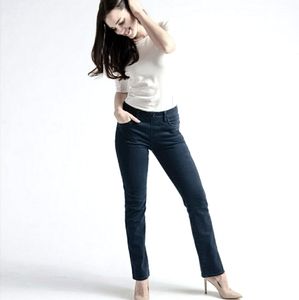 Betabrand L Straight-leg 4-Pocket Yoga Denim Jeans